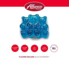 Albanese Candy, Blue Raspberry Gummi Bears, 5-Pound Bag