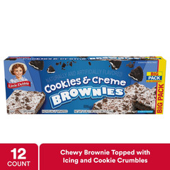 Snack Cakes, Little Debbie Big Pack Cookies & Creme Brownies-free shipping