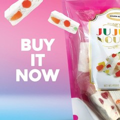 Golden Bonbon Italian Jujube Nougat Candy, Soft and Chewy 35.2 oz, Multicolor