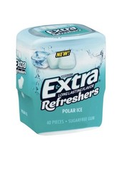 Wrigley Extra Refreshers Gum 40ct Polar Ice Sugarfree Soft Chew 3 Pack 120 Total