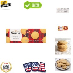 Walker’s Shortbread Highlanders, All-Butter Shortbread Cookies, 4.8 Oz Box