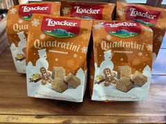 Loacker Quadratini Gingerbread Rare Limited edition Wafers 5 Brand New bags