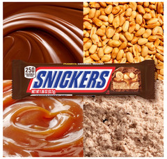 SNICKERS Full Size Milk Chocolate Candy Bars 1.86oz, 48 Count