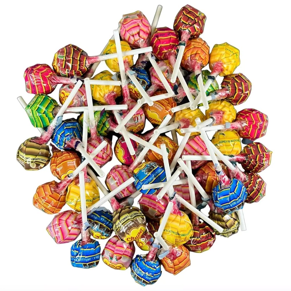 CHUPA CHUPS Lollipops, Assorted Flavors, Classic Vintage Bulk Candy (4 Pounds)