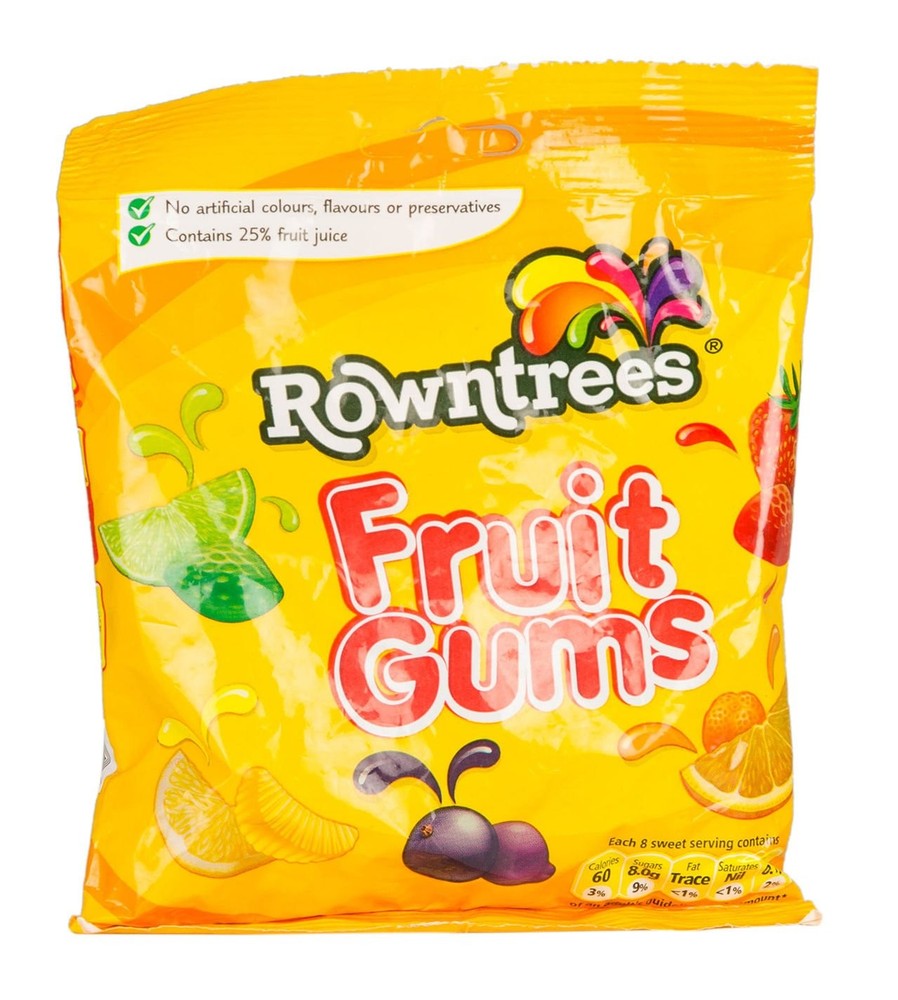 Nestle Rowntree Fruit Gums Bag 150 Gram 5.29 Ounce (Pack of 1), Orange,Lime