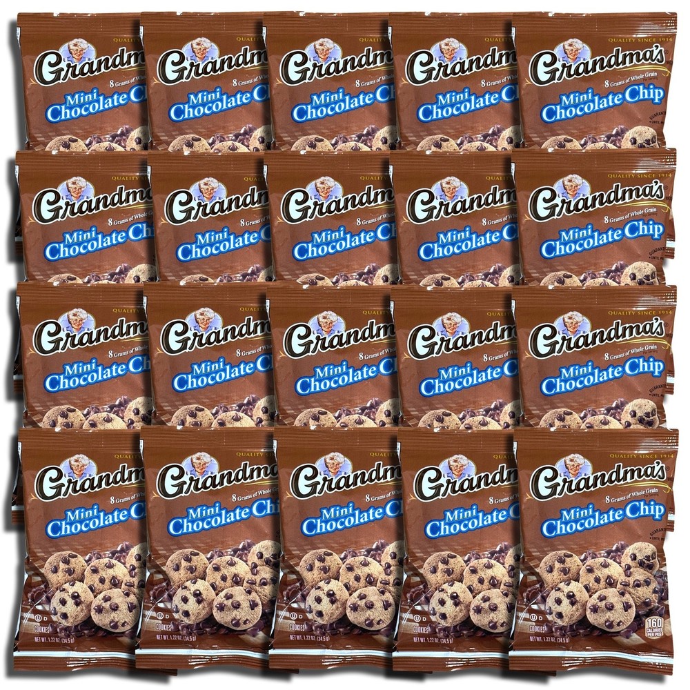 Grandma’s Whole Grain Mini Chocolate Chip Cookies, 1.22 Oz, 20 Ct
