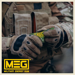 MEG – Military Energy Gum | 100Mg of Caffeine per Piece + Increase Energy + Boos