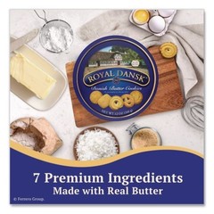Royal Dansk Cookies, Danish Butter, 12 oz Tin, 3/Pack