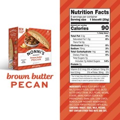 Nonni’s Brown Butter Pecan Biscotti, Nutty Pecan Cookie with Rich Browned Butter