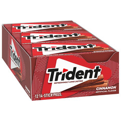 Cinnamon Sugar-Free Chewing Gum, 12 Packs of 14 Pieces (168 Total Pieces)