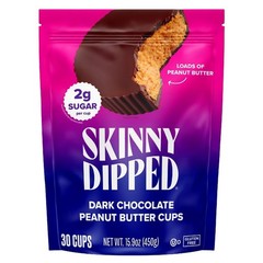 New Skinny Dipped Dark Chocolate Peanut Butter Cups 30 cup 15.9OZ