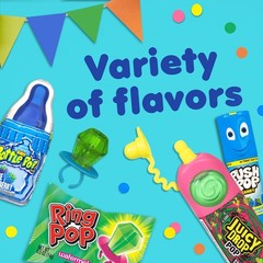 Bazooka Variety Candy Box 18 Count Lollipops Ring Pop Push Baby Bottle JuicyDrop