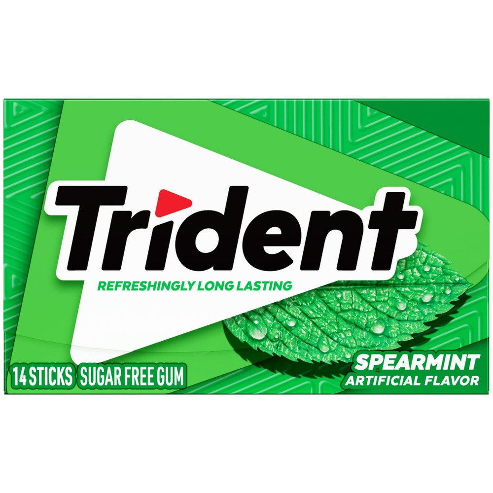 Trident Chewing Gum, Spearmint, 14.0 ea 2pk
