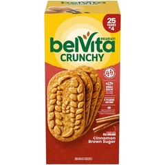belVita Cinnamon Brown Sugar Breakfast Biscuits, 25 pk., 4 biscuits per pack