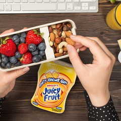 JUICY FRUIT Gum Sugar-Free Chewing Gum, JUICY FRUIT Chews, 40 Pieces per Bottle,