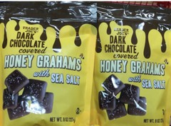 2 Packs Trader Joe’s Dark Chocolate Covered Honey Grahams w/Sea Salt 8 oz Each