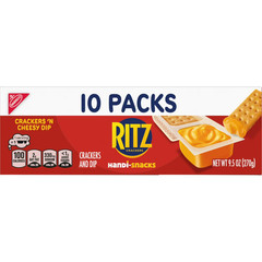 Handi-Snacks RITZ Crackers ‘N Cheesy Dip Snack Packs, 10 Snack Packs