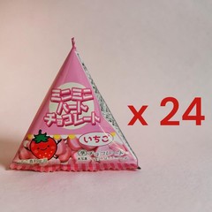 Takaoka Mini Mini Heart Chocolate Strawberry, 1 Box (0.4 oz, 10 g), Pack of 24