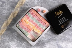 Turkish Delight Candy Elegant Tin Box – 2.87lb/1300g – Halal, Lokum Fruit Fl…