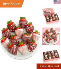 Gourmet Chocolate Dipped Strawberry Gift Box – 12 Love Berries for Any Occasion