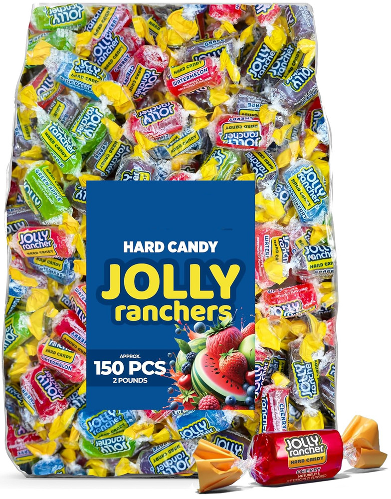Jolly Rancher Assorted Fruit Flavors, Bulk Original Twists Hard Candy (2 Pounds)