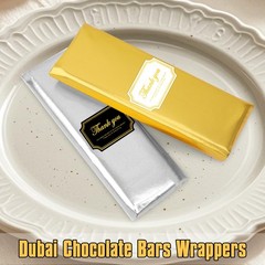 100PCS Chocolate Candy Wrappers Packaging with Stickers, 11 x 7.9 inch Chocol…