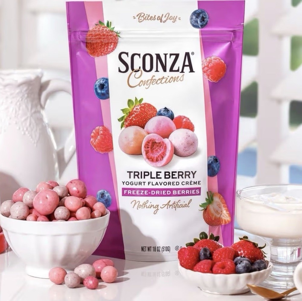 Sconza Confections Triple Berry Bites of Joy 18 Ounce Pack of 1