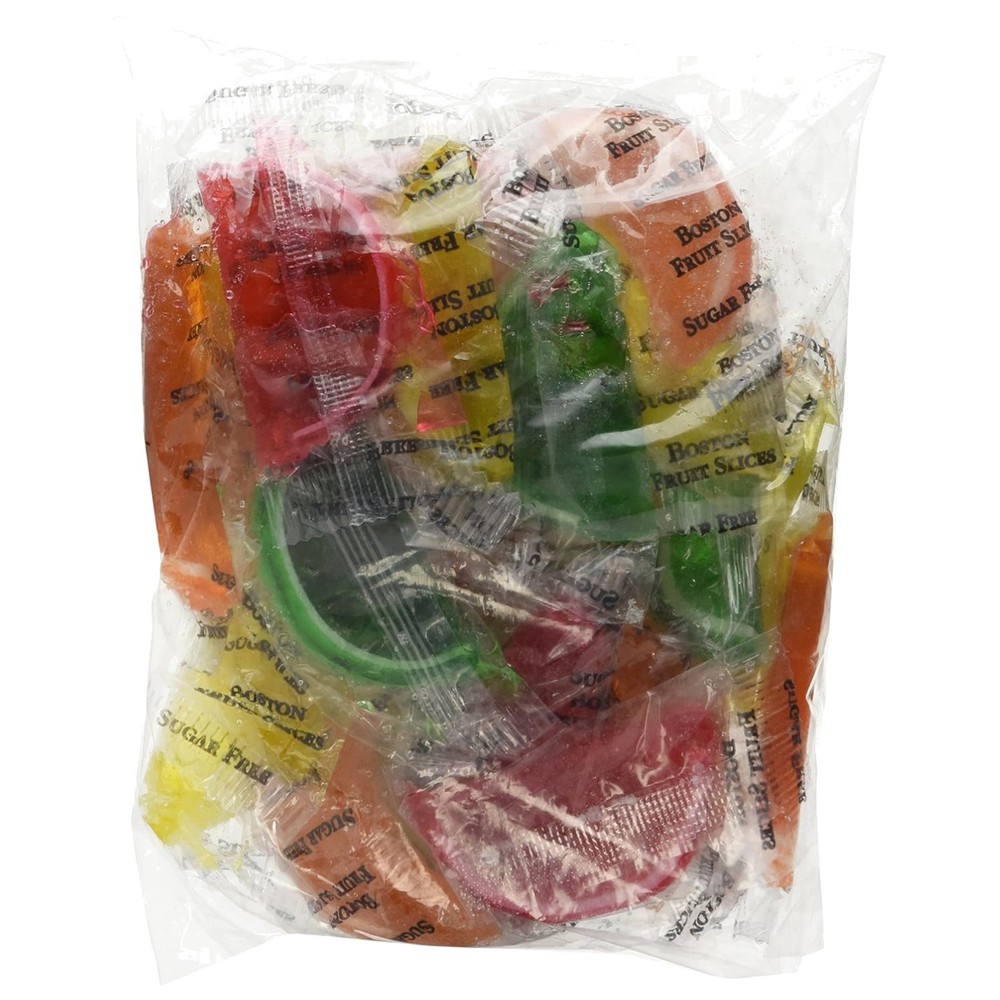 Delicious Sugar-Free Fruit Slices – Cherry, Lime, Lemon & Orange 1lb Bag