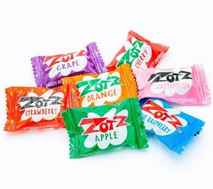 Zotz Fizzy Sour Candy, 7 Assorted Fruit Flavors Bulk Retro Hard Candy (2 Pounds)