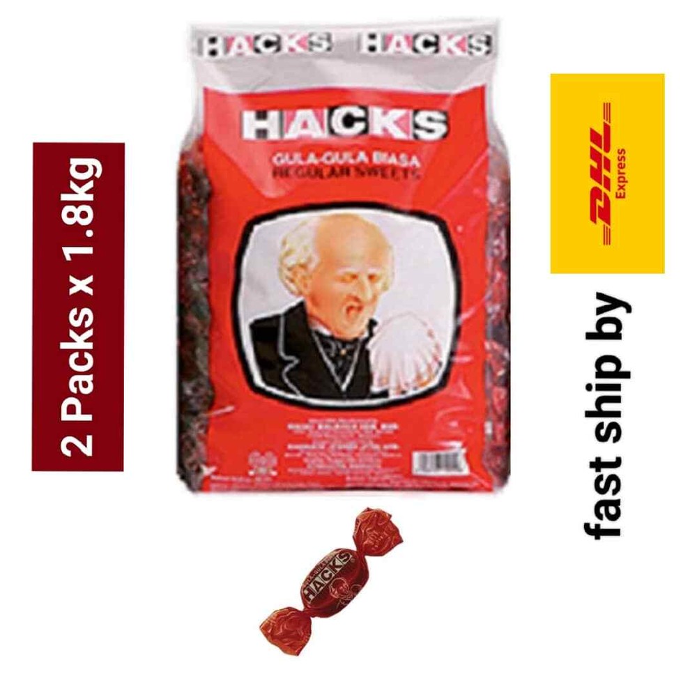 HACKS Candy Sweets Cough Relief 3 Flavour (2 Paacks x 1.8kg) – DHL EXPRESS