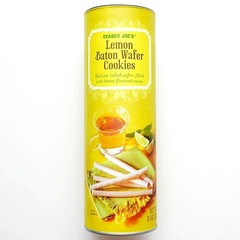 Trader Joe’s 5 oz. LEMON Baton Wafer Cookies Lemon Cream Filled ** BB 8/2026 **