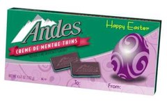 Andes CREME DE MENTHE THINS 28-Pieces After Dinner Mint 2025 Easter Egg Sleeve