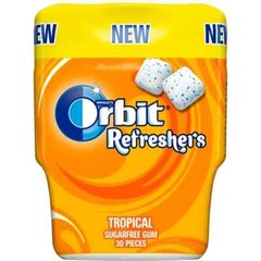 WRIGLEY’S ORBIT Refreshers Tropical Flavor Sugarfree Chewing Gum 82g 2.9oz