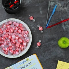 Peppermint Candy Balls – 5 lb Bulk – Red & White Striped Hard Mints – Individ…