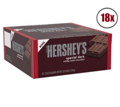 HERSHEY’S Special Dark Chocolate Candy Bars, King Size 2.6oz (Pack of 18)