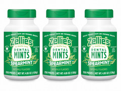 Zellie’s, 100% Xylitol Spearmint Breath Mints(250 Count – Pack of 3)