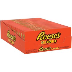 REESE’S PIECES Peanut Butter in a Crunchy Shell, Candy Boxes, 4 Oz (12 Count)