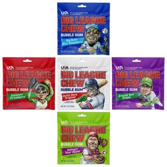 Big League Chew Bulk Variety Pack of 5 – 1 Count (Pack 5), Multi-colored