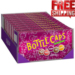 Wonka Bottle Caps, Fizzy Hard Candy, 5 Ounce Theater Candy Boxes (Pack of 10)