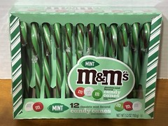 M&M’s Chocolate Mint Flavored Candy Canes 12 Count 45 Calories NEW