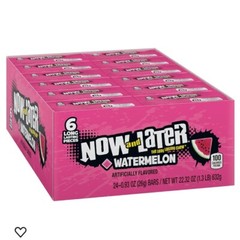 Now & Later Original Watermelon, .93 Ounce, Pack of 24