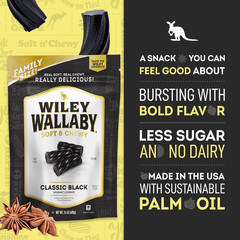 Wiley Wallaby Licorice 24 Ounce Classic Gourmet Soft & Chewy Australian Black Li