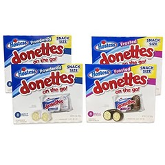 Hostess Powdered and Chocolate Frosted Donettes Bulk Value Pack (96 Total Donuts