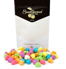 Heart-Shaped Assorted Fruit Gummy Candy Dusted with Sugar, Valentine’s Candy |