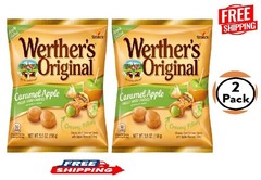 Werther’s Original Caramel Apple Filled 5.5oz Bags Werthers Candies ~ Lot of 2