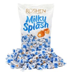 Roshen Milky Splash Soft Creamy Toffee Candies with Milk Filling Sweets