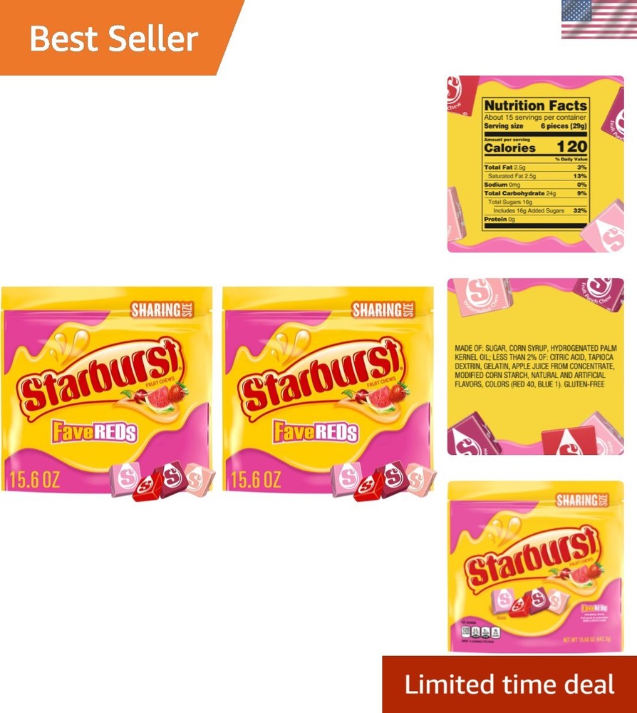 Individually Wrapped FaveReds 31.2 oz Summer Candy – Chewy Fun in Every Bite