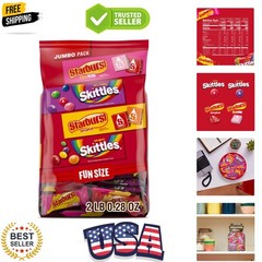 Colorful Assorted Candy Variety Pack – Fun Size SKITTLES & STARBURST, 32.28 Oz