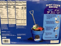 OREO Dirt Cake Kit with Real Cookie Pieces, Gummy Worms, Pudding Mix, 4 Blue Cup