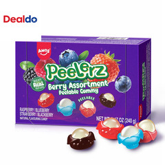 Peelerz Berry Mix Gummy Candy, Peelable Fruit Snacks, 8.47Oz Dispenser Box 10 In